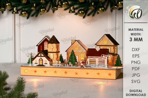 3D Christmas Town Laser Cut: Winter Amp Review