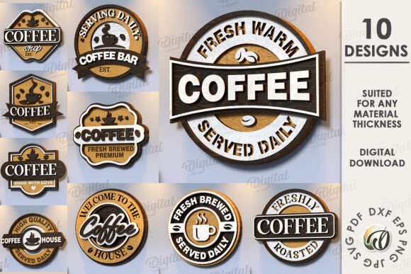 3D Coffee Signs Laser Cut Bundle: Wall Decor Review