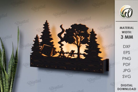 3D Lightbox Laser Cut: Wall Decor for Handmade Shops