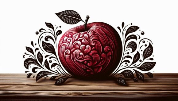 Apple on a Table Graphics and Illustrations Review