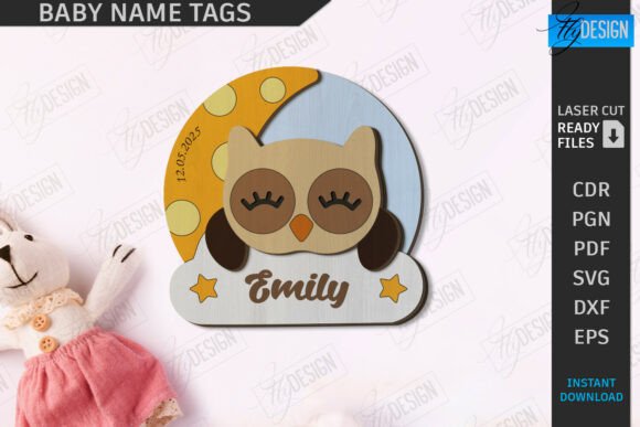 Baby Name Tag Laser Cut Round Wall Sign Review