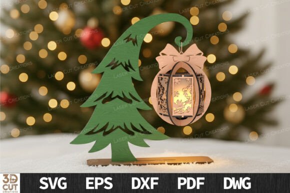 Christmas Tree Lantern Santa Sleigh SVG Review