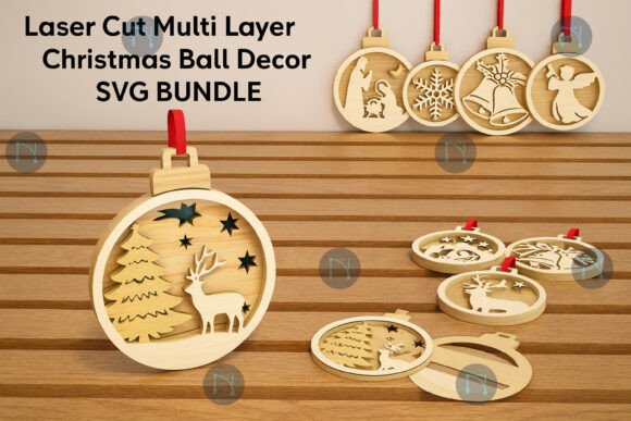Multi Layer Christmas Ball SVG Bundle: Laser Cutting & Winter Amp Review