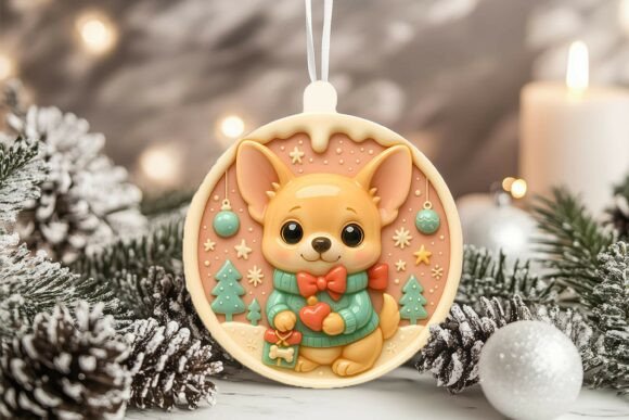Review: 3D Porcelain Chihuahua Dog Xmas Ornament