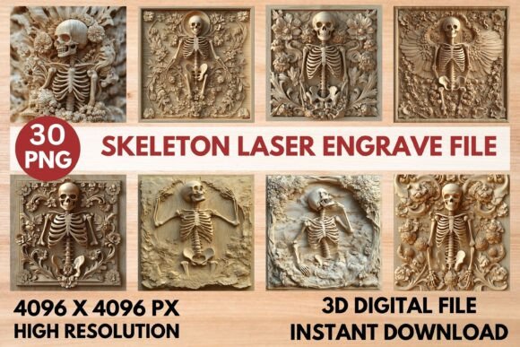 Skeleton Laser Engrave File Review